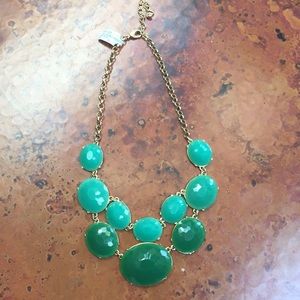 Green Stoned Statement Necklace